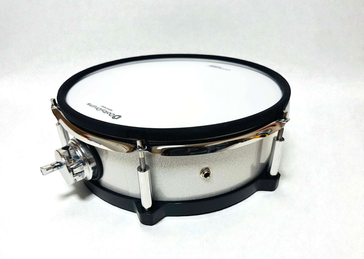 Dolby 12” Electronic White Silver TOM or SNARE w 6 Triggers for Roland Alesis Drum HX