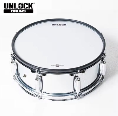 UNLOCK 14” X 5.5 Chrome Electronic Snare Drum Compatible Roland Alesis