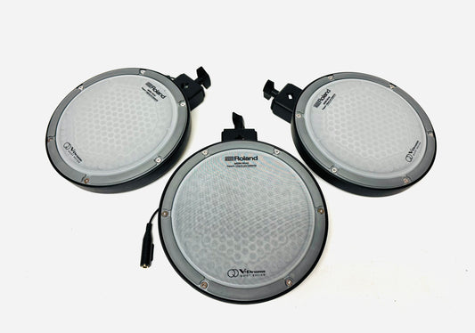 Set of 3 Roland PDQ-8 8” Quiet Tom Pad VQD-106 OPEN BOX