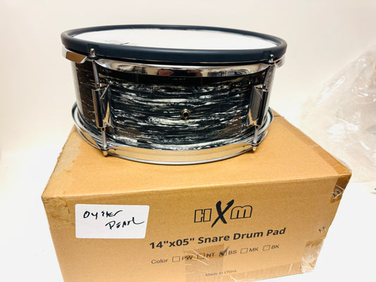 HXM 14” X 5” Black Oyster Pearl Snare Drum for Roland Alesis Lemon Kit
