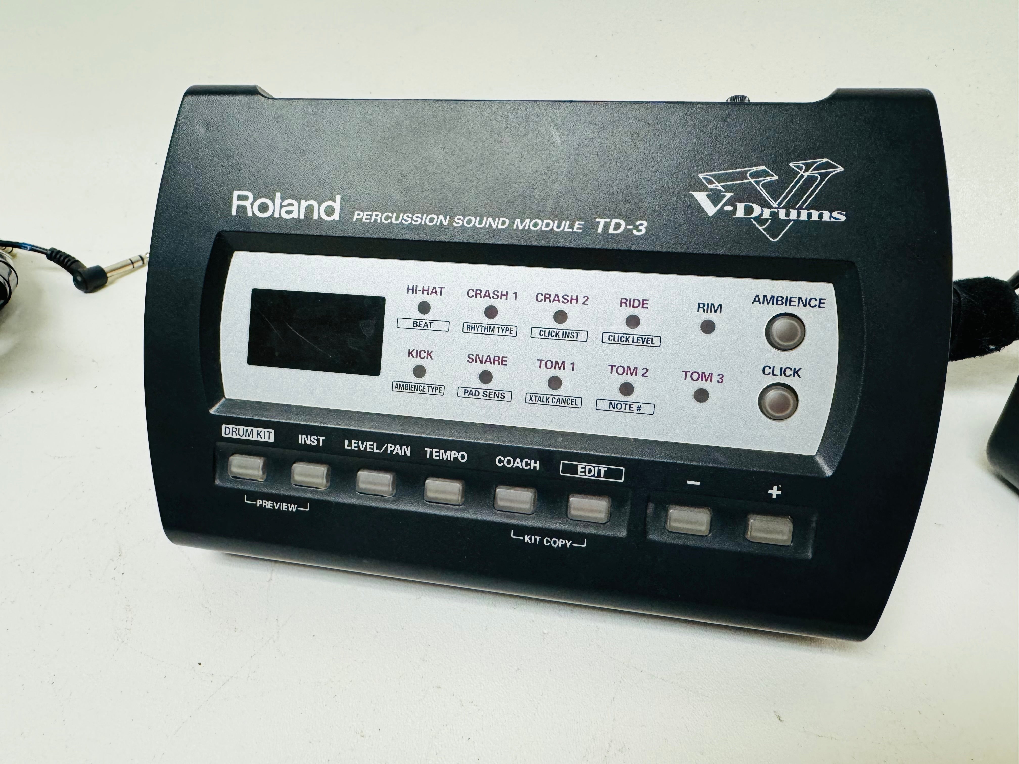 Roland TD-3 V-Drums Module Brain Cables Power