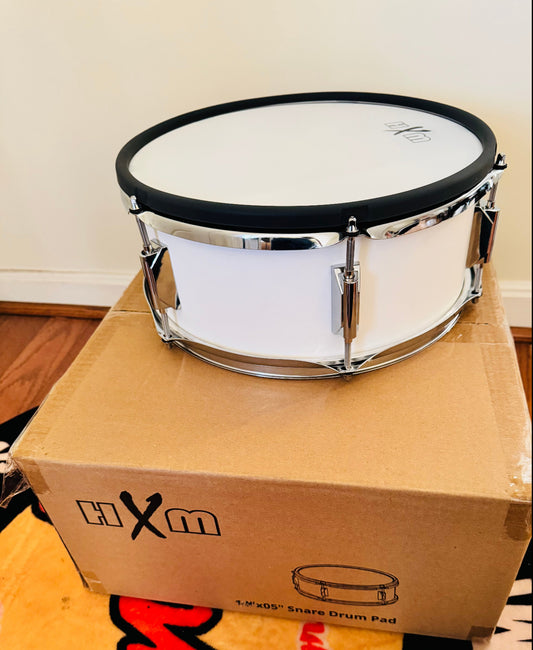 HXM 13” X 5” White Snare Drum for Roland Alesis Lemon Kit OPEN BOX