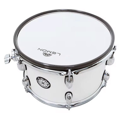 Lemon 10 x 6.5” WHITE Mesh Rack Tom for Roland or Alesis Strike
