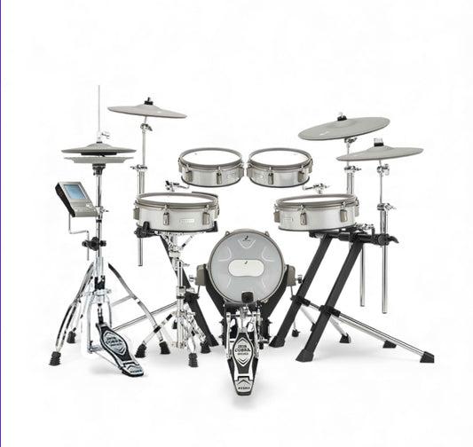 EFNOTE 3 BUNDLE Acoustic Designed Electronic Drum Set White Sparkle