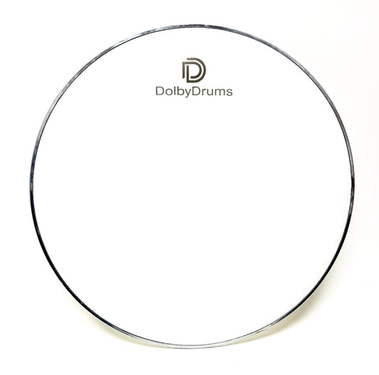 Dolby Drums 22” 3-Ply MESH Low Volume Resonant or Batter Drumhead White