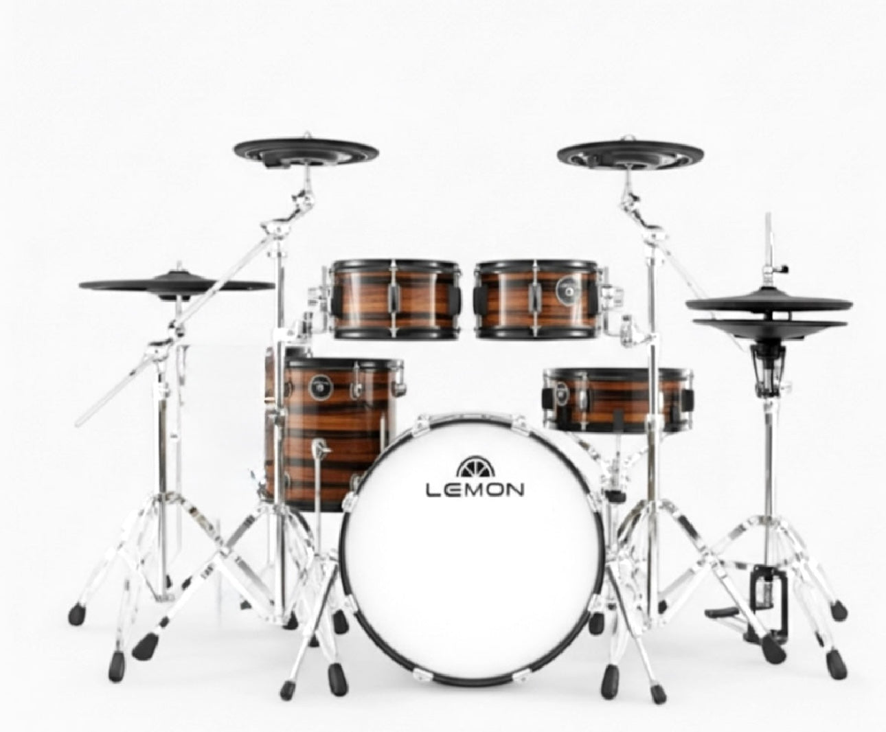 Lemon T950 PRO Dark Wood Electronic Drum Set T-950 NO Module