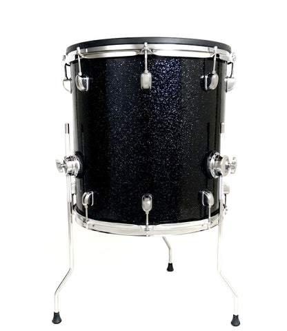 Dolby 14 x 14” Floor Tom BLACK SPARKLE Electronic Full Shell for Roland Alesis
