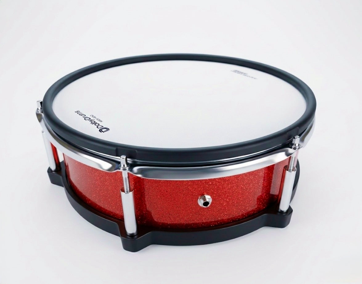 Dolby 12” Electronic Red Sparkle SNARE w 6 Triggers for Roland Alesis Drum HX