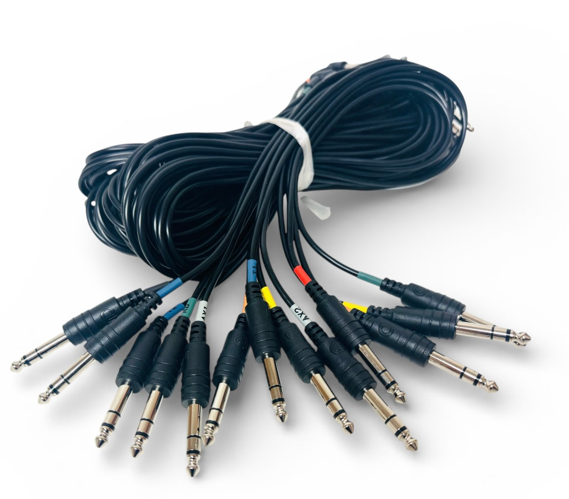 13 Cable Harness Snake Black Cables for Roland Alesis Drum Modules