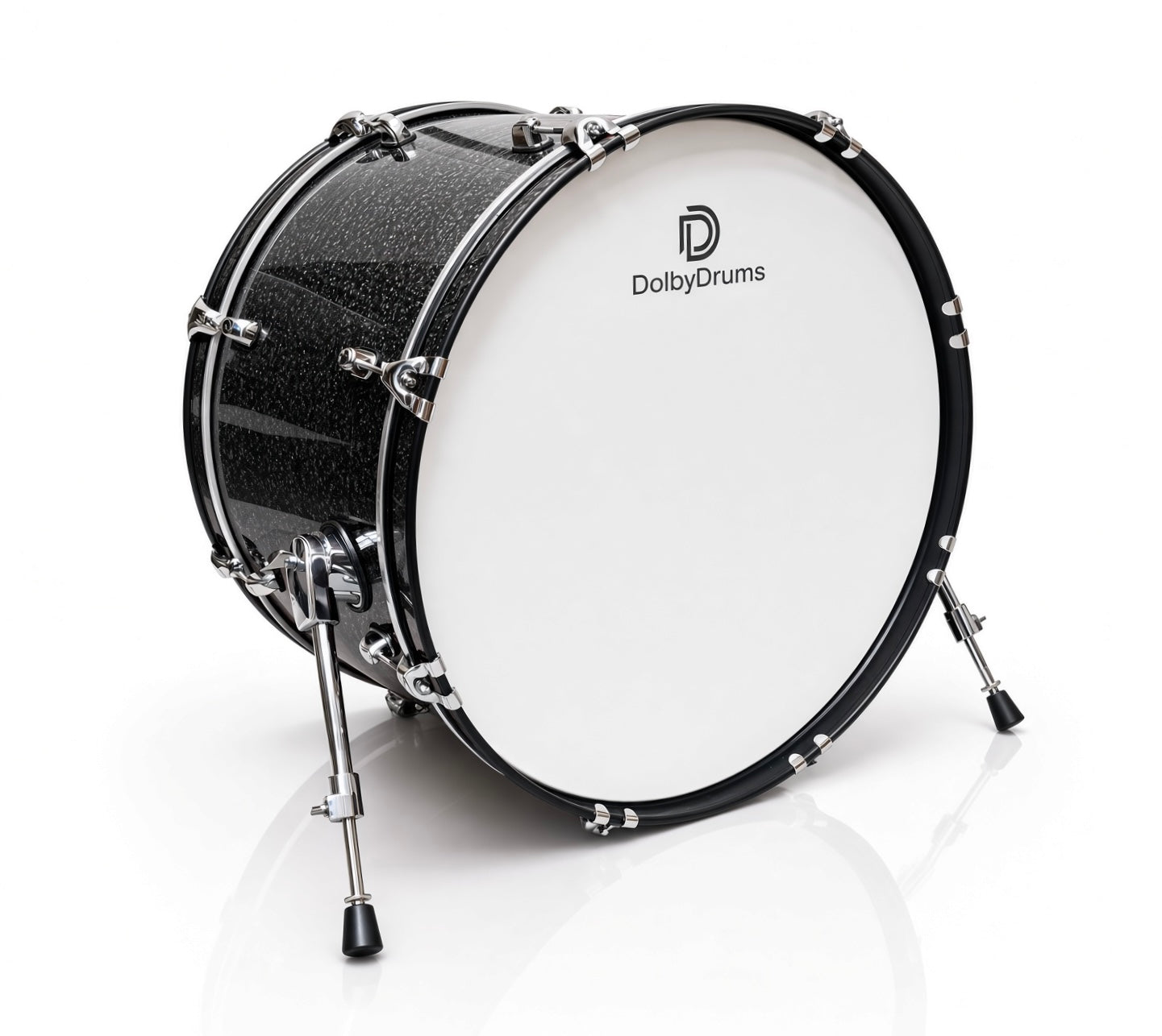 Dolby 22 x 14” Electronic Kick Drum Black Sparkle Bass for Roland Alesis