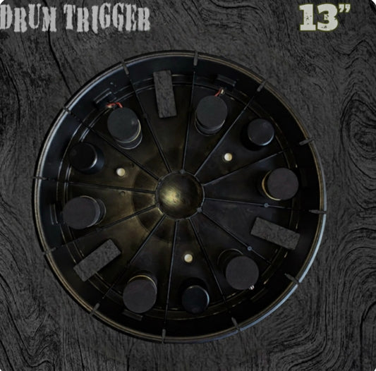 13” 6 Trigger Electronic Plate Tray w Rim Zone for Roland Alesis Acoustic Drum