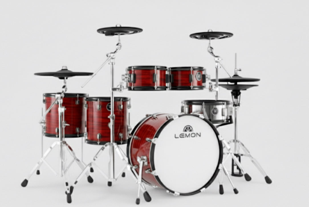 Lemon T-950 SE Drum Set FLAME RED Compatible Roland +Alesis T950