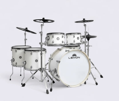 Lemon T1000 E Drum Set White NO MODULE Compatible w Roland + Alesis