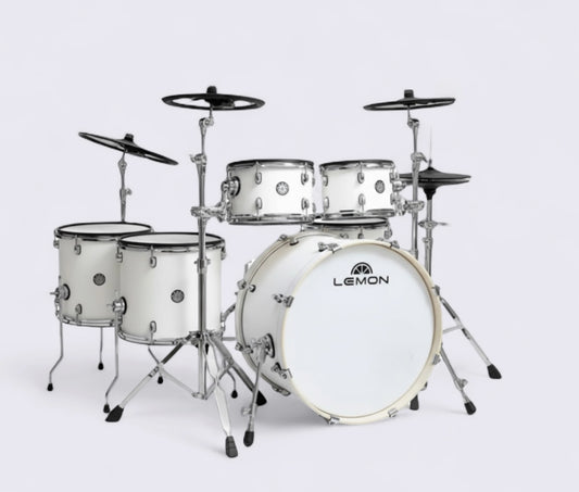 Lemon T1000 E Drum Set White NO MODULE Compatible w Roland + Alesis