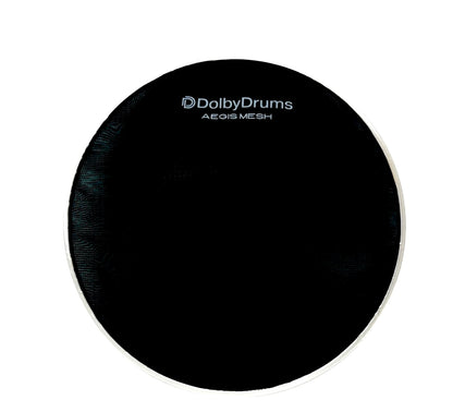 Dolby 13” Quiet Mesh Resonant Drumhead Aegis 3-ply Black Head