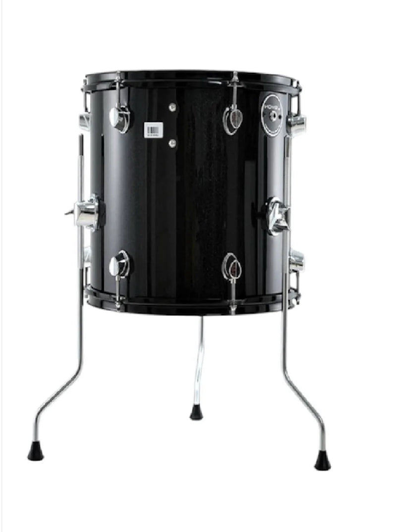 Lemon Shell Pack Black Sparkle Bass Tom Snare Drum for Roland Or Strike Kit