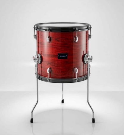 Dolby 13” x 13” Floor Tom Red Wood Electronic Full Shell for Roland Alesis