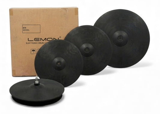 Lemon LARGE Cymbal Pack 15” Crash 18” Ride 14” Hi Hat for Roland Alesis Kit