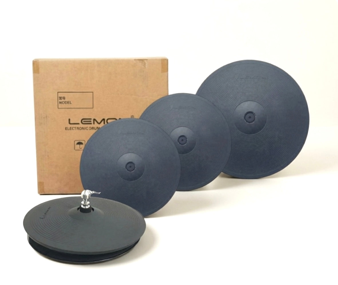 Lemon Cymbal Pack 12” Crash 13” Ride 2 Piece Hi Hat for Roland Alesis Kit