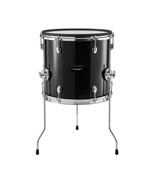 Dolby 14 x 14” Floor Tom BLACK SPARKLE Electronic Full Shell for Roland Alesis