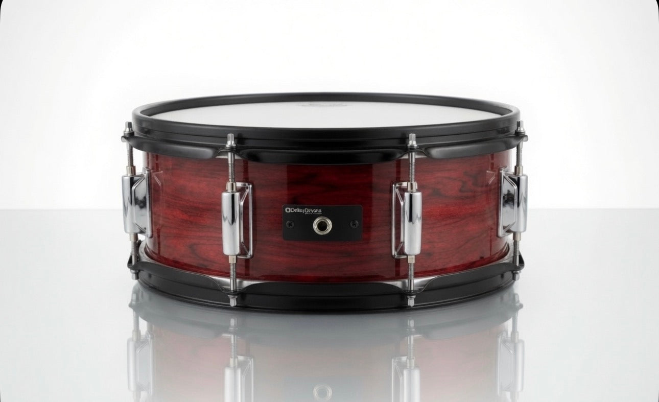 Dolby 14 x 5” Electronic Red Wood Snare w 6 Triggers for Roland Alesis Drum