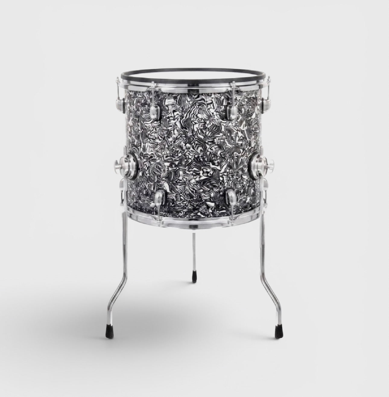 Dolby 12” x 12” Black Abalone Floor Tom Electronic Full Shell for Roland Alesis