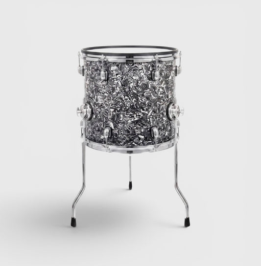 Dolby 12” x 12” Black Abalone Floor Tom Electronic Full Shell for Roland Alesis