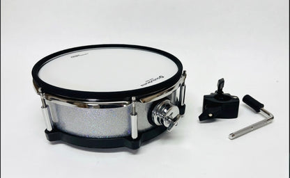 Dolby 12” Electronic White Silver TOM or SNARE w 6 Triggers for Roland Alesis Drum HX