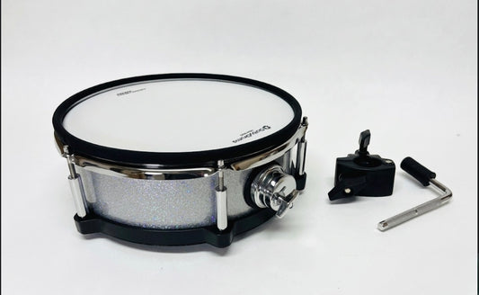 Dolby 12” Electronic White Silver TOM or SNARE w 6 Triggers for Roland Alesis Drum HX