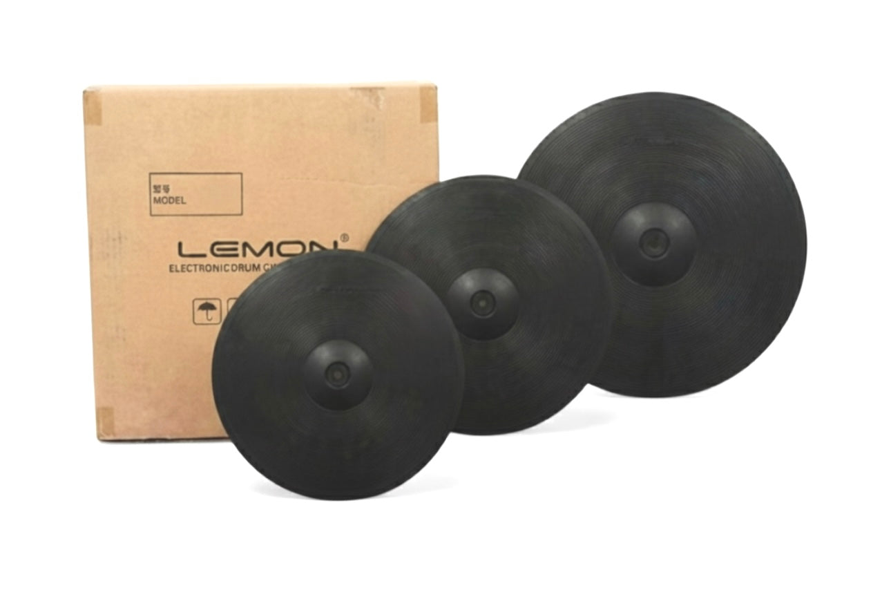 Lemon Cymbal Pack 2x15” Crash 18” Ride for Roland Alesis Kit