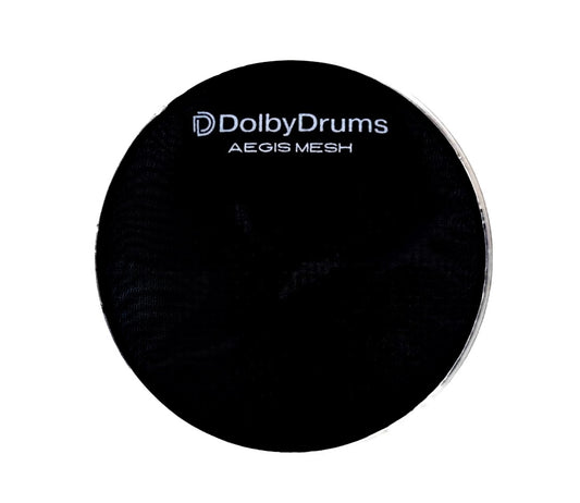 Dolby Drums 8” 3 Ply Aegis Black Large Logo Mesh DrumHead for Roland Alesis Pa
