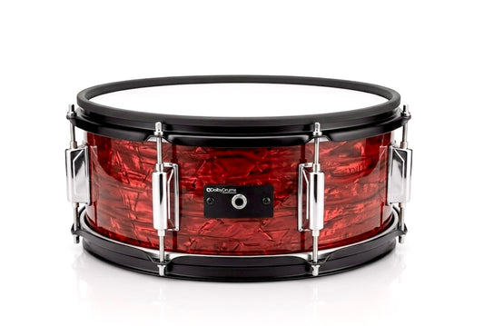 Dolby 14 x 5” Red Wood Electronic Snare w 6 Triggers for Roland Alesis