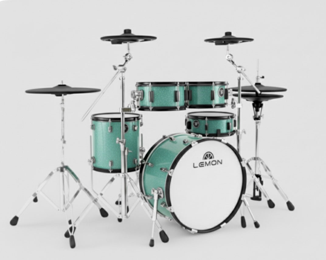 Lemon T950 Electronic Drum Set BLUE SPARKLE T-950 Compatible Roland Alesis