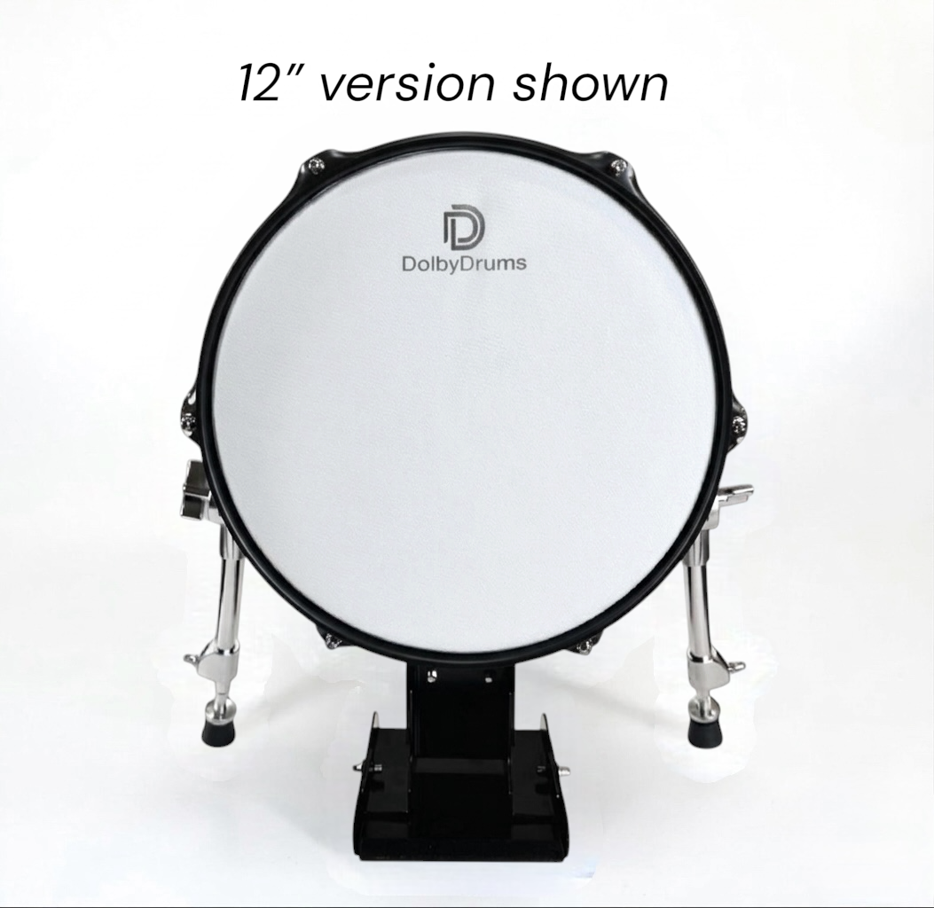Dolby 12” 4-Ply MESH Low Volume Bass Kick Drumhead White Heavy Duty