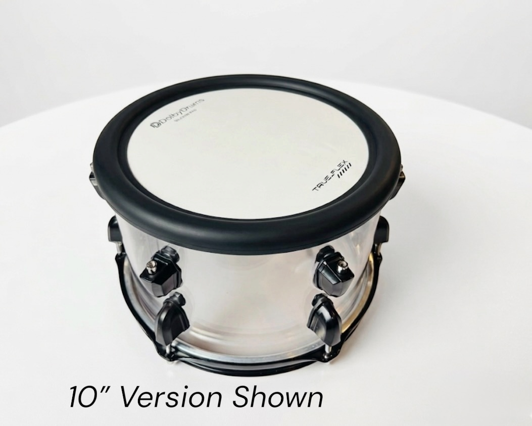 12” 4 Trigger Quick-Bolt Silicone Pad Drum Topper for Acoustic Roland A2E