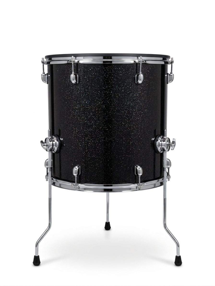Dolby 16 x 16” Floor Tom B-STOCK BLACK SPARKLE Electronic Full Shell for Roland Alesis