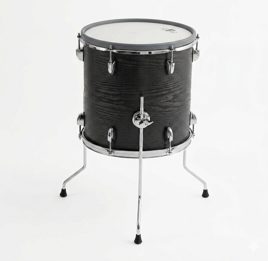 HXM 14” X 14” Mesh BLACK WOOD Floor Tom for Roland Alesis Lemon Kit VAD