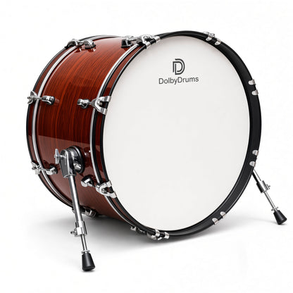 Dolby 20 x 12” Electronic Kick Drum Red Wood Bass for Roland Alesis Lemon
