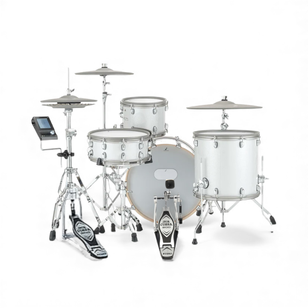 EFNOTE 7 BUNDLE Acoustic Designed Electronic Drum Set White Sparkle