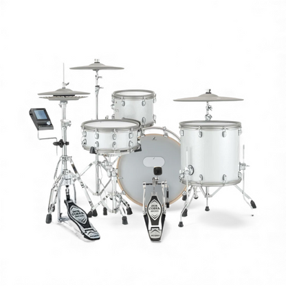 EFNOTE 7 BUNDLE Acoustic Designed Electronic Drum Set White Sparkle
