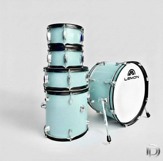 Lemon Shell Pack BLUE Sparkle Bass Tom Snare Drum for Roland Or Alesis Kit