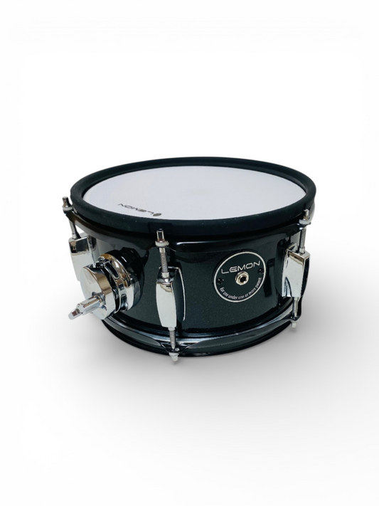 Used Lemon 10” x 5” Black Sparkle Mesh Tom for Roland Alesis Kit