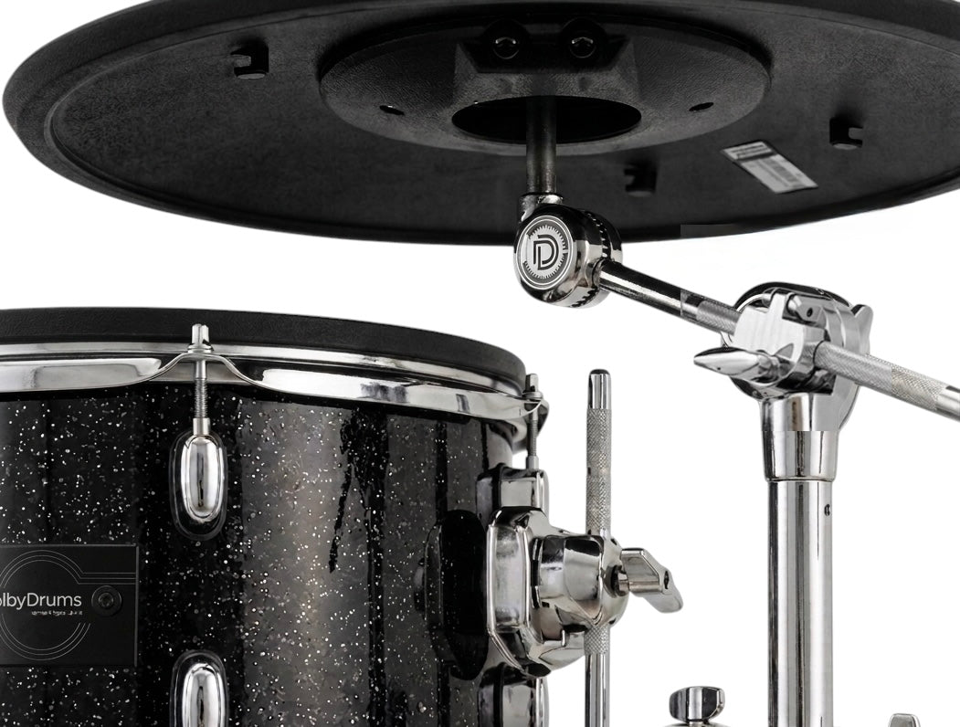 Dolby E Drum Black Sparkle Shell Pack Kick Tom for Roland Alesis
