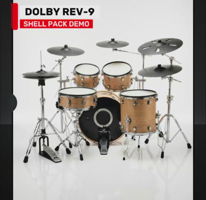Dolby E Drum Black Sparkle Shell Pack Kick Snare Tom for Roland Alesis Lemon