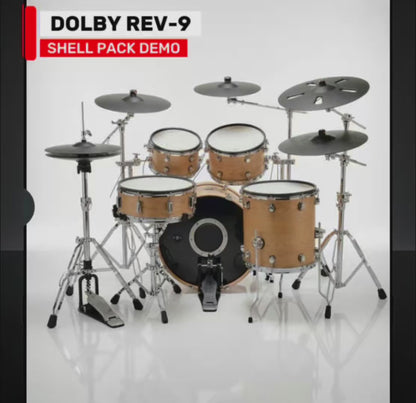 Dolby 14 x 14” Floor Tom Natural Wood Electronic Full Shell for Roland Alesis