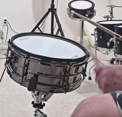 Dolby 12” Electronic Black Nickel SNARE w 6 Triggers M6 PRO for Roland Alesis Drum