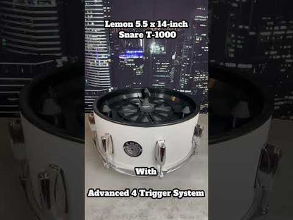 Lemon 14 x 5.5” WHITE Mesh Snare for Roland or Alesis Strike