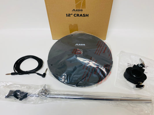 Alesis 12” Crash Crimson SE Cymbal wArm Clamp Cable OPEN BOX