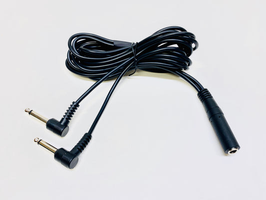 Female to (2) Male Y-Cable For ROLAND BOSS OR ALESIS V-Drum Splitter Cable Cord L-Plug Right Angle